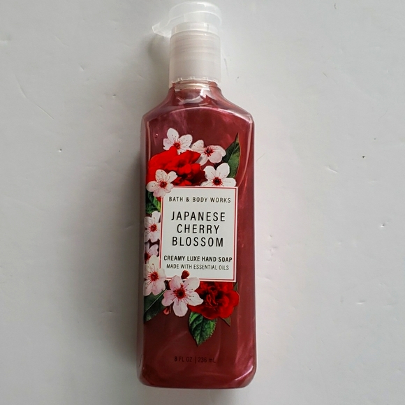 3 Bath & Body Works JAPANESE CHERRY BLOSSOM DROP Creamy Luxe Hand Soaps - Picture 2 of 5